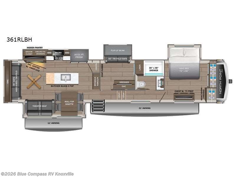 New 2027 Jayco North Point 361RLBH available in Louisville, Tennessee