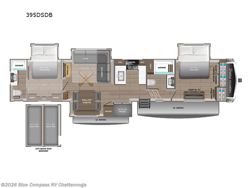New 2027 Jayco North Point 395DSDB available in Ringgold, Georgia