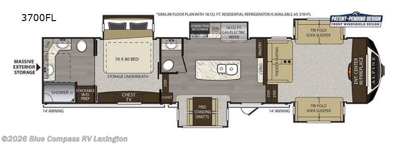 Used 2019 Keystone Alpine 3700FL available in Georgetown, Kentucky