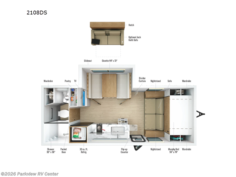 New 2026 Winnebago Micro Minnie 2108DS available in Smyrna, Delaware