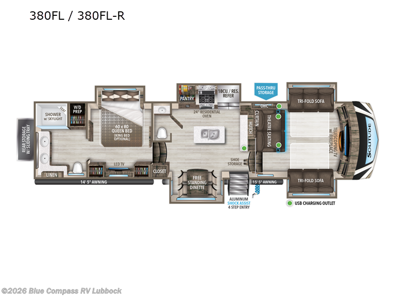 Used 2022 Grand Design Solitude 380FL available in Lubbock, Texas