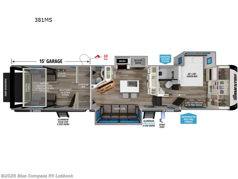 New 2027 Grand Design Momentum 381MS available in Lubbock, Texas