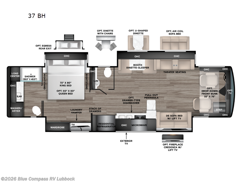 New 2027 Tiffin Phaeton 37 BH available in Lubbock, Texas