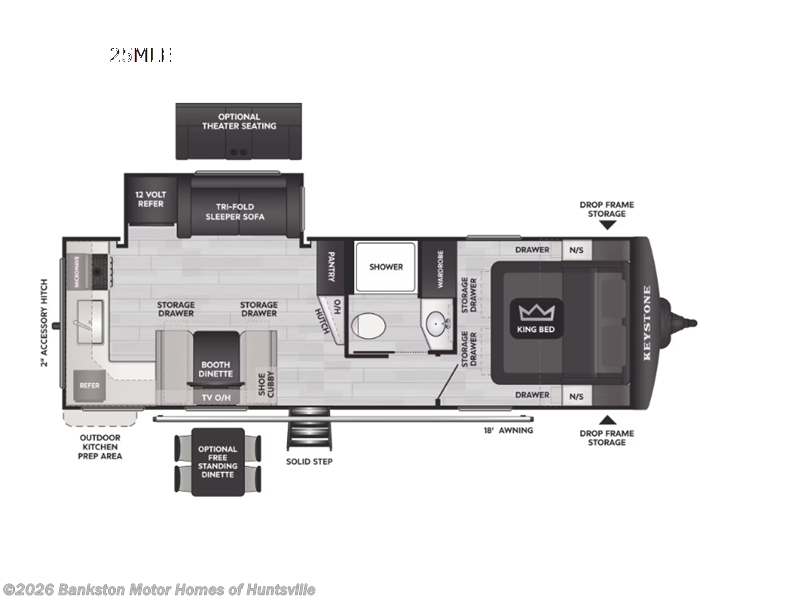 New 2026 Keystone Cougar Half-Ton 25MLE available in Huntsville, Alabama