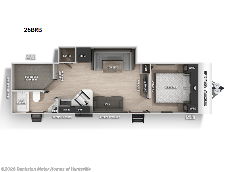 Used 2022 Forest River Cherokee Grey Wolf 26BRB available in Huntsville, Alabama
