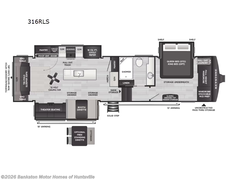 New 2027 Keystone Cougar 316RLS available in Huntsville, Alabama