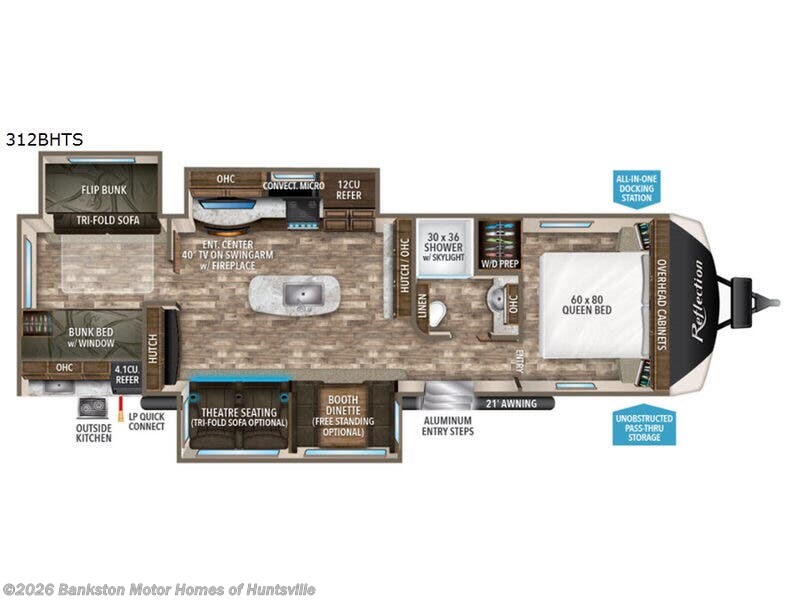 Used 2019 Grand Design Reflection 312BHTS available in Huntsville, Alabama