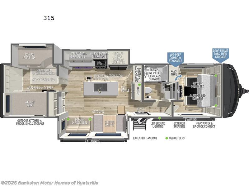 New 2027 Brinkley RV Model Z AIR 315 available in Huntsville, Alabama
