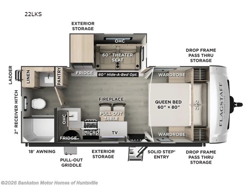 New 2027  Forest River Flagstaff Micro Lite 22LKS by Forest River from Bankston Motor Homes of Huntsville in Huntsville, AL
