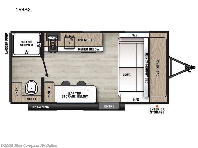 Used 2024 Forest River Aurora Light 15RBX available in Mesquite, Texas