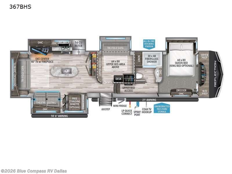 Used 2022 Grand Design Reflection 367BHS available in Mesquite, Texas