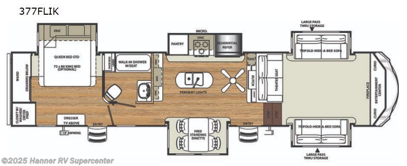 Used 2018 Forest River Sandpiper 377FLIK available in Baird, Texas
