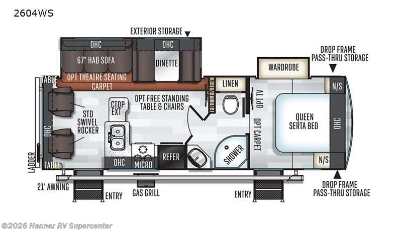 Used 2019 Forest River Rockwood Ultra Lite 2604WS available in Baird, Texas