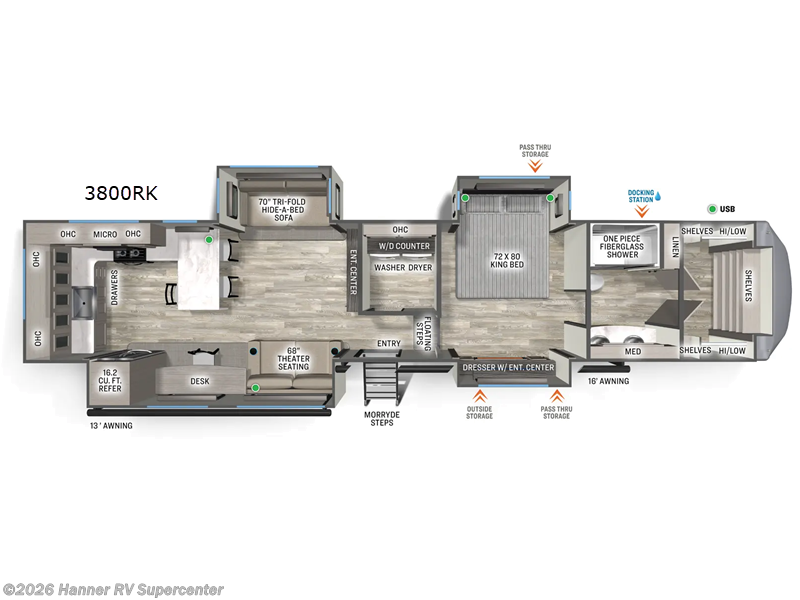 New 2026 Forest River Sandpiper 3800RK available in Baird, Texas