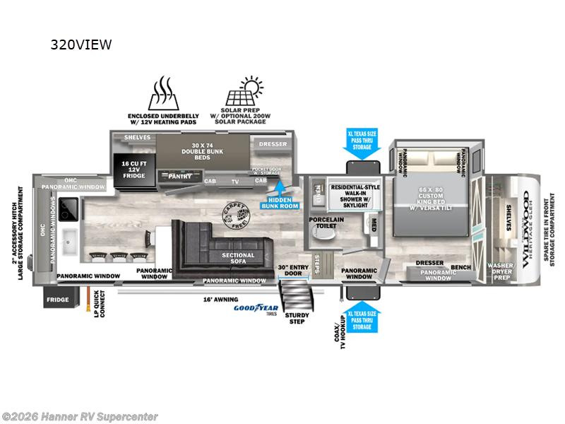 Used 2024 Forest River Wildwood Heritage Glen 320VIEW available in Baird, Texas