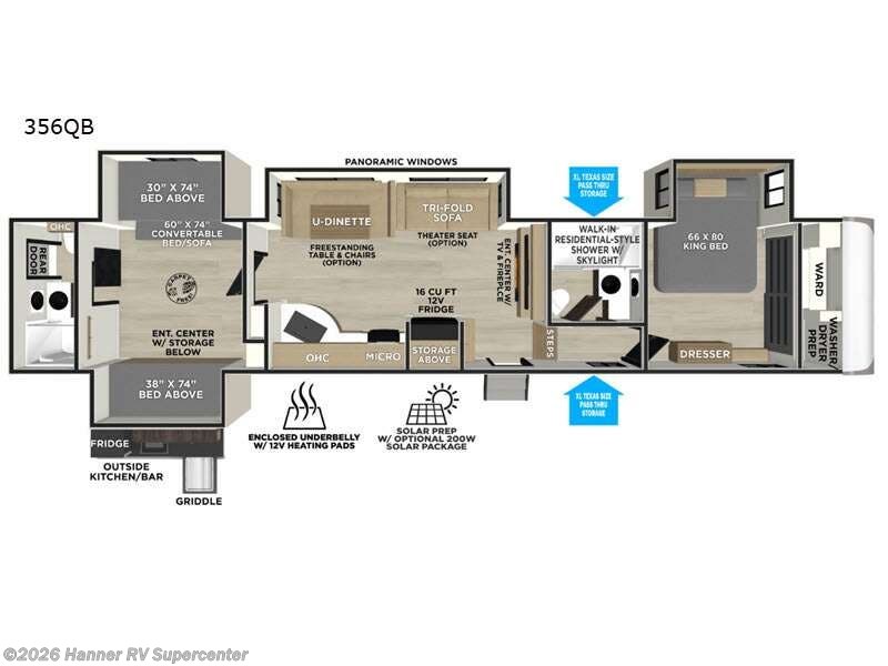 New 2027 Forest River Wildwood Heritage Glen 356QB available in Baird, Texas