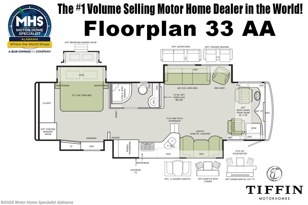 2026 Tiffin Allegro Red 33AA
