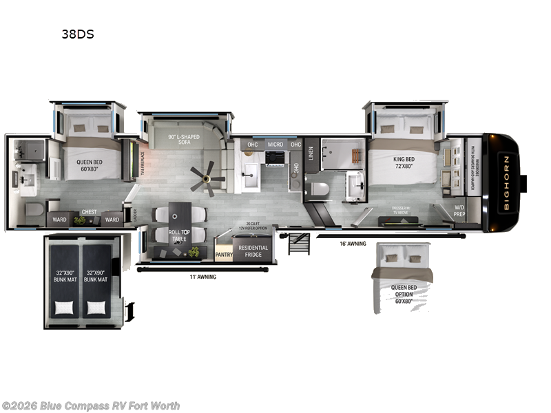 New 2027 Heartland Bighorn 38DS available in Fort Worth, Texas