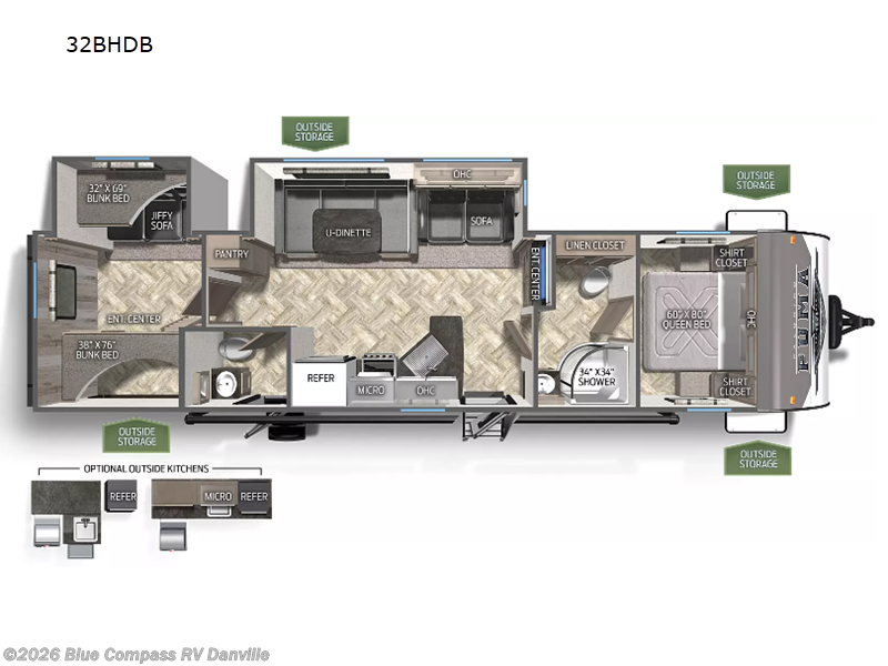 Used 2023 Palomino Puma 32BHDB available in Ringgold, Virginia
