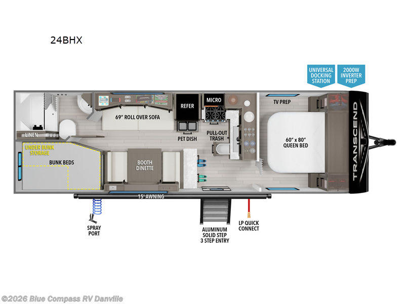 Used 2024 Grand Design Transcend Xplor 24BHX available in Ringgold, Virginia