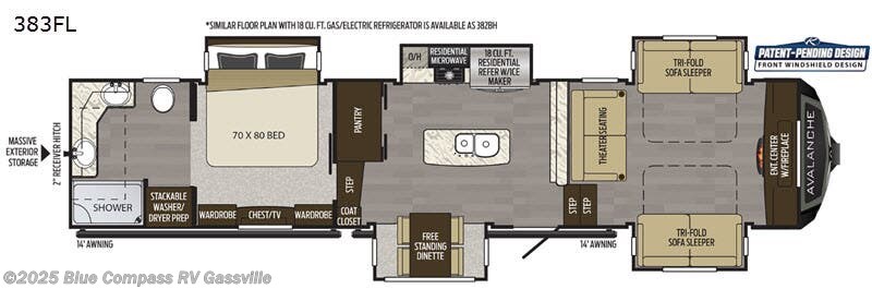 Used 2020 Keystone Avalanche 383FL available in Gassville, Arkansas