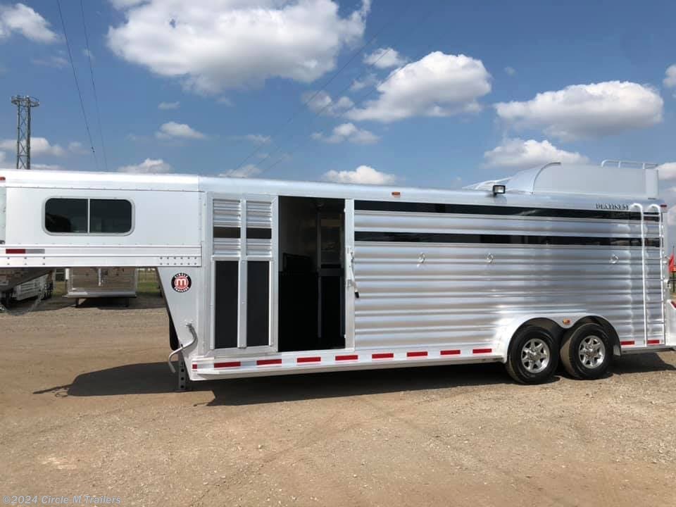 Horse Trailer - 2020 Platinum Coach 22' Stock Combo 7'6" wide..SWING OUT SADDLE RACK! | TrailersUSA Swing Out Saddle Rack For Horse Trailer