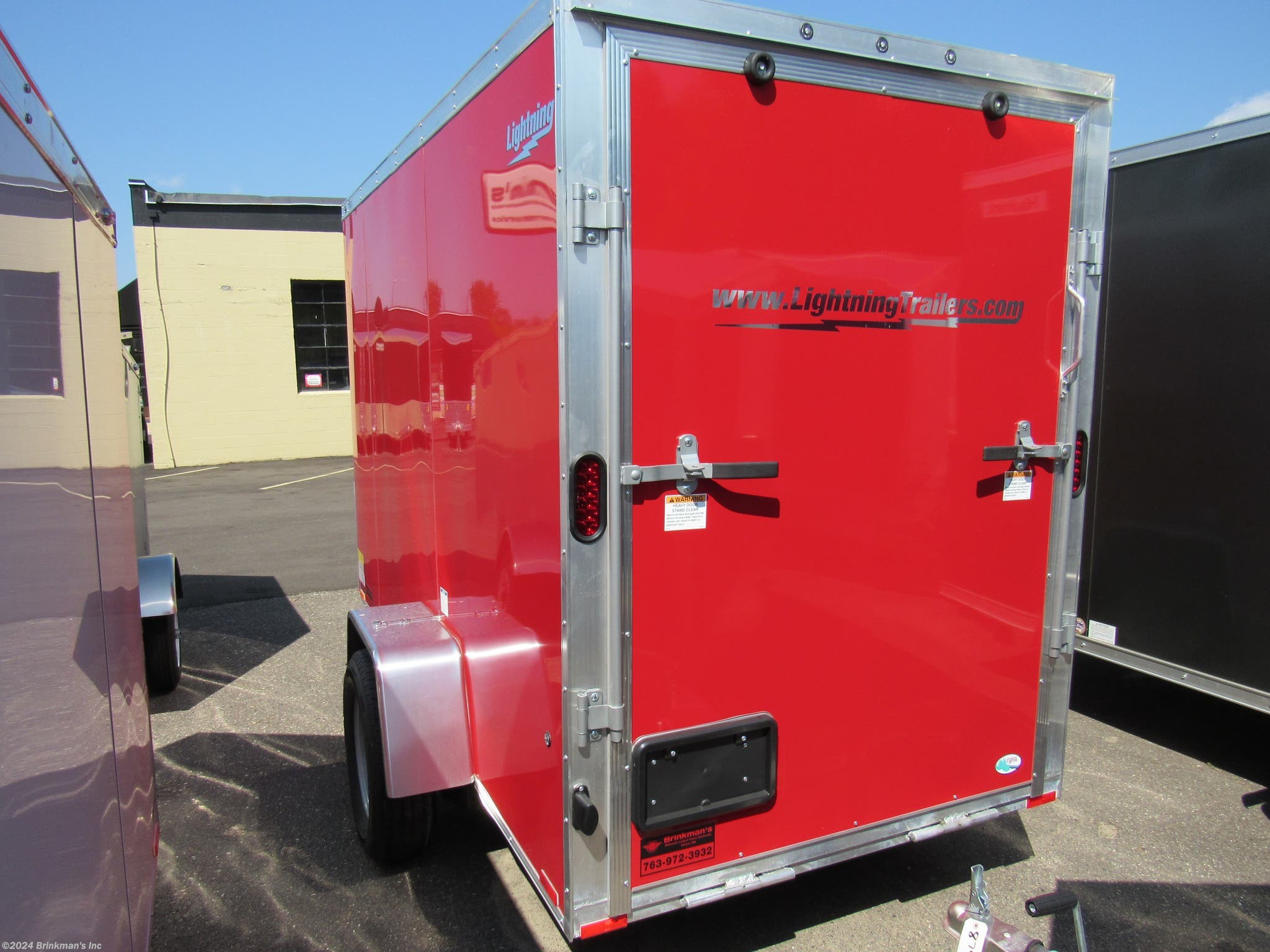 Cargo Trailer 2019 Lightning Trailers 5x10 v nose TrailersUSA