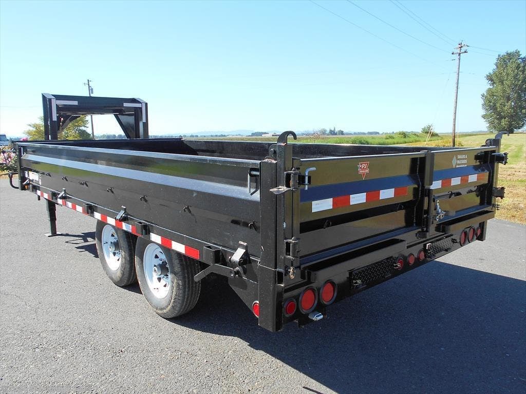 2022 PJ Trailers Dump D8 8' X 16' 15k Gooseneck Deck Over D81615K