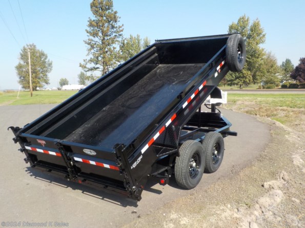 2023 PJ Trailers Dump DL 7' x 16' 14k 28" Low Pro available in Halsey, OR