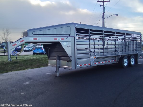 2024 GR  6'8" X 24' GooseNeck Stock Trailer With Nose available in Halsey, OR
