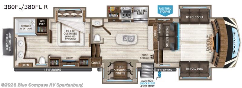 Used 2020 Grand Design Solitude 380FL available in Duncan, South Carolina
