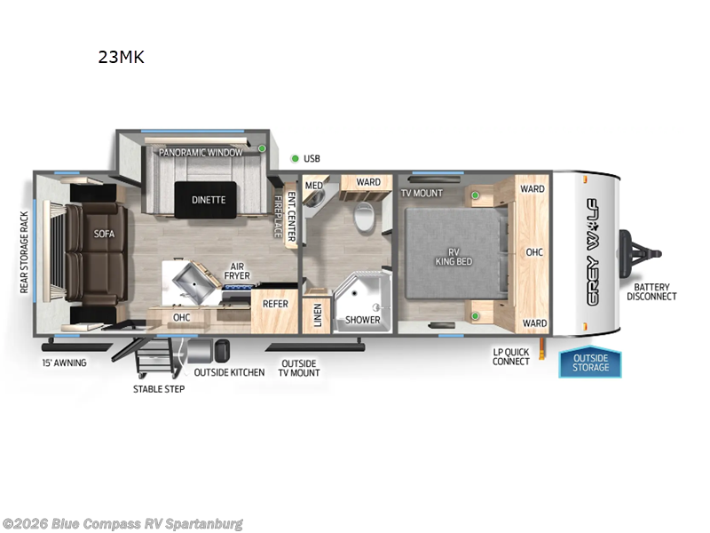 Used 2025 Forest River Cherokee Grey Wolf 23MK available in Duncan, South Carolina