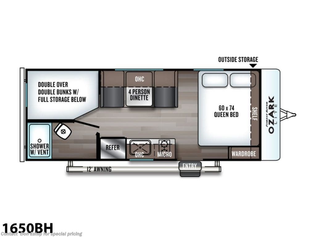 2019 Forest River Ozark 1650bh Rv For Sale In Southaven Ms 38671 3549b Rvusa Com Classifieds