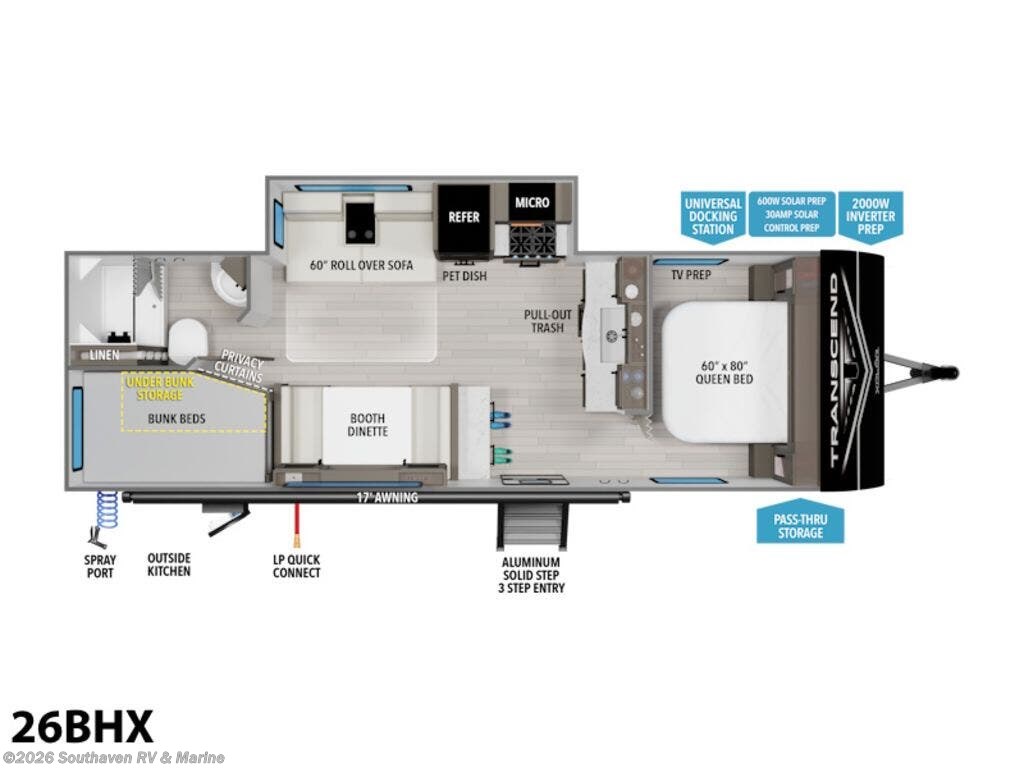 New 2026 Grand Design Transcend Xplor 26BHX available in Southaven, Mississippi