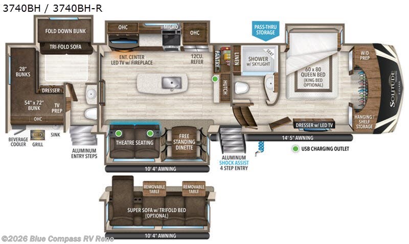 Used 2020 Grand Design Solitude S-Class 3740BH available in Reno, Nevada