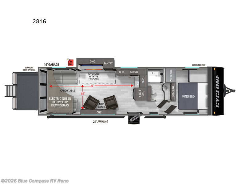New 2027 Heartland Cyclone 2816 available in Reno, Nevada