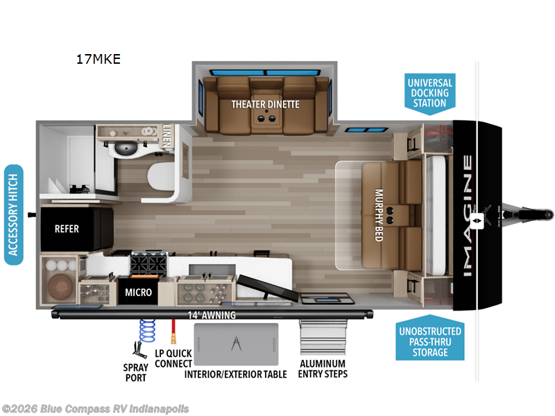 New 2026 Grand Design Imagine XLS 17MKE available in Indianapolis, Indiana