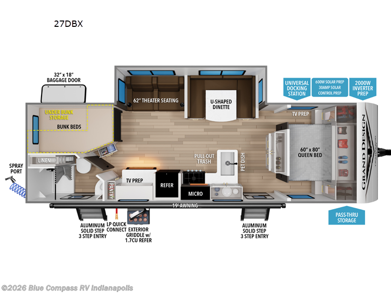 New 2026 Grand Design Transcend Xplor 27DBX available in Indianapolis, Indiana