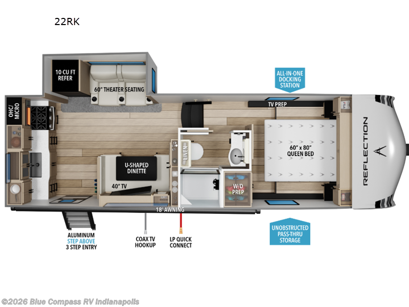 New 2027 Grand Design Reflection 100 Series 22RK available in Indianapolis, Indiana