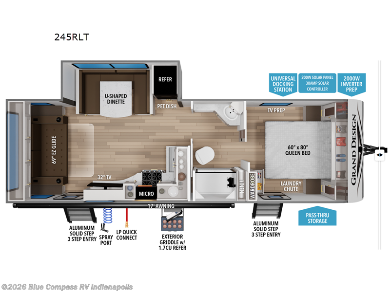 New 2027 Grand Design Transcend 245RLT available in Indianapolis, Indiana