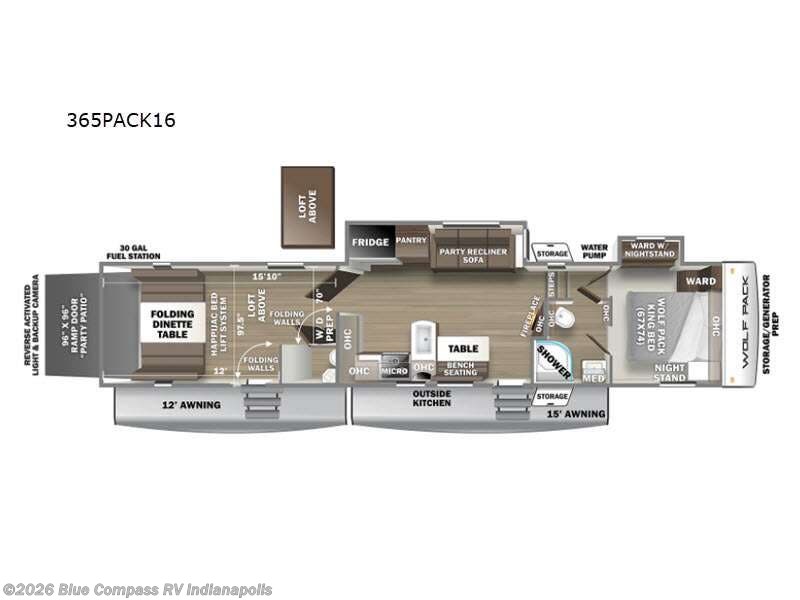 Used 2021 Forest River Cherokee Wolf Pack 365 available in Indianapolis, Indiana