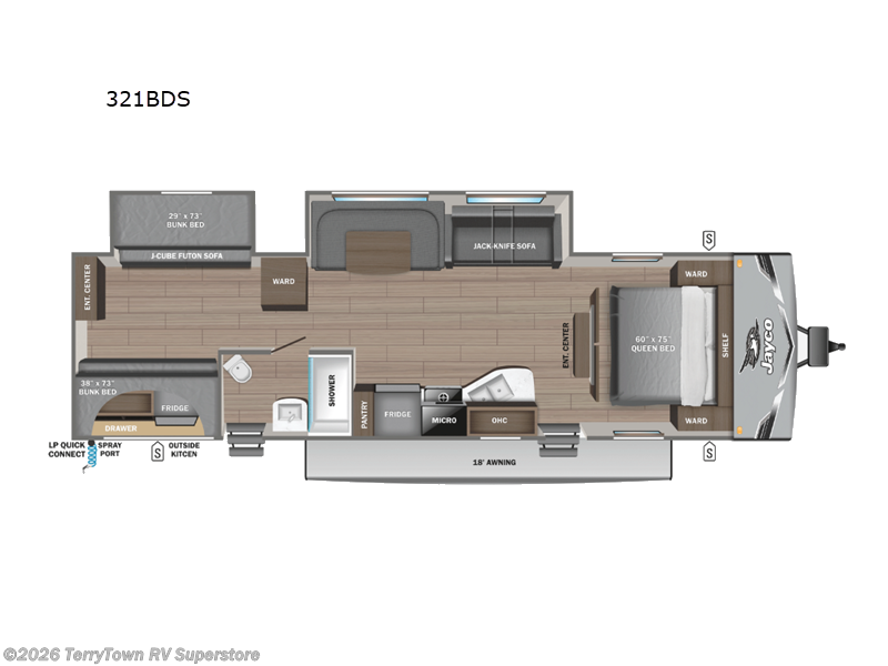 New 2026 Jayco Jay Flight SLX 321BDS available in Grand Rapids, Michigan
