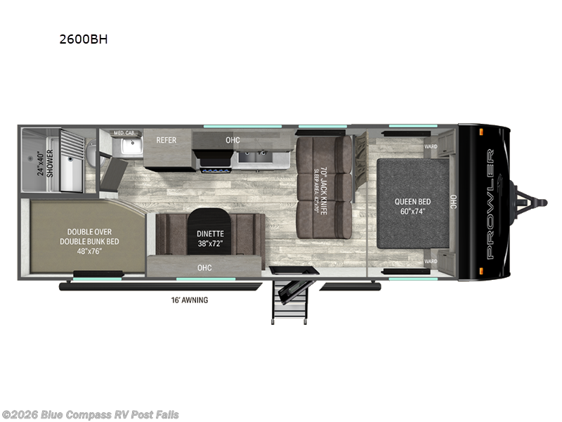 New 2026 Heartland Prowler 2600BH available in Post Falls, Idaho