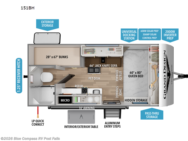 New 2027 Grand Design Transcend One 151BH available in Post Falls, Idaho