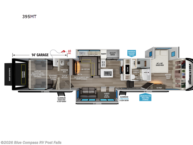 New 2027 Grand Design Momentum 395MT available in Post Falls, Idaho