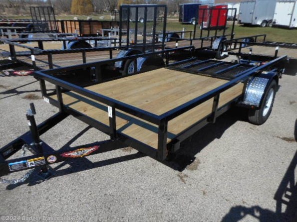 2022 H&H H7612RS-030 76 x 12 rail side steel utility trailer available in De Pere, WI