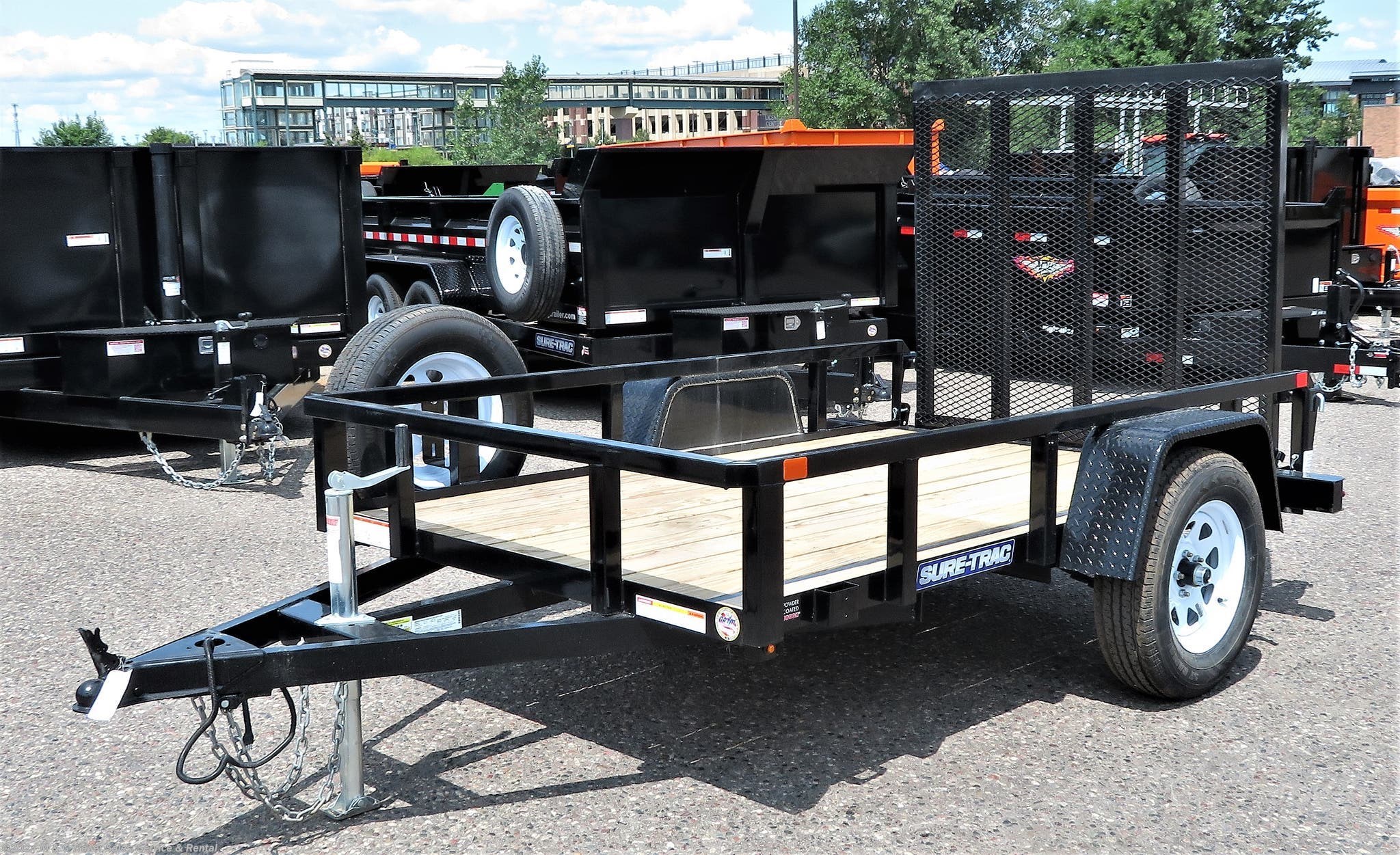 Utility Trailer - 2019 Sure-Trac 5x8 Tube Top Utility - Black | TrailersUSA