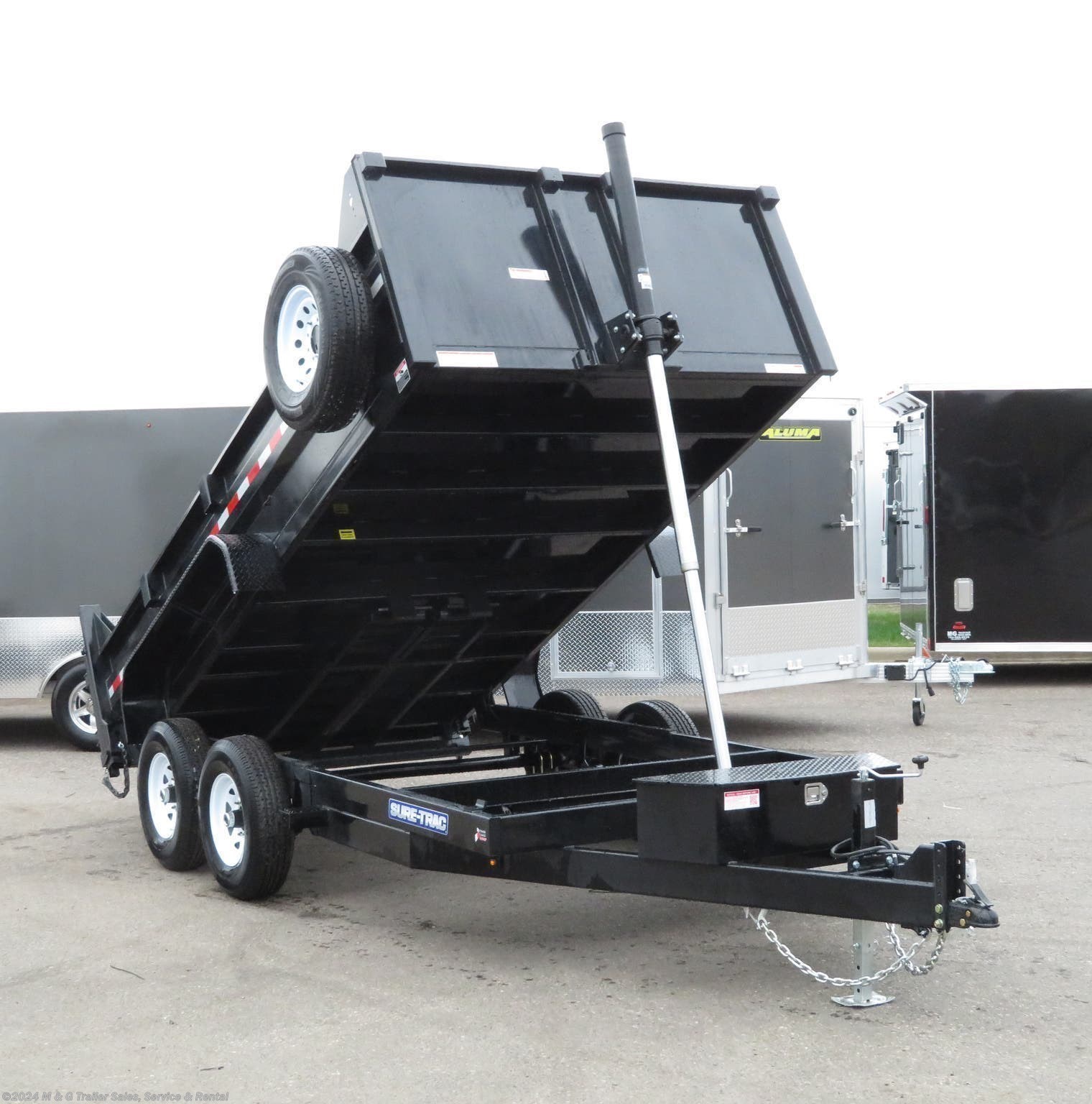 Dump (Heavy Duty) - 2020 Sure-Trac 14' Dump Trailer - Black | TrailersUSA