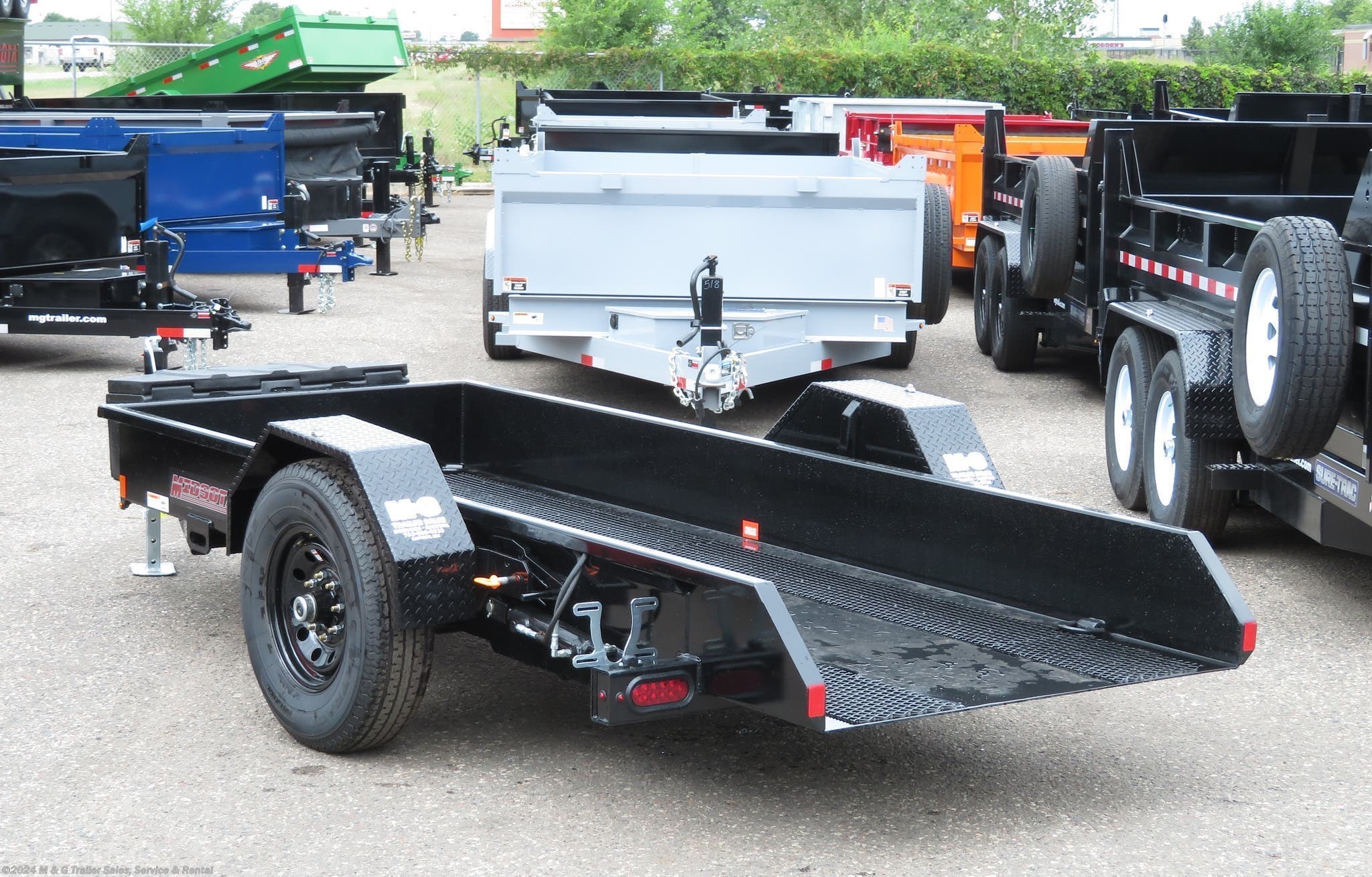 Equipment 2020 Midsota SL12RA Scissor Lift Trailer Black TrailersUSA