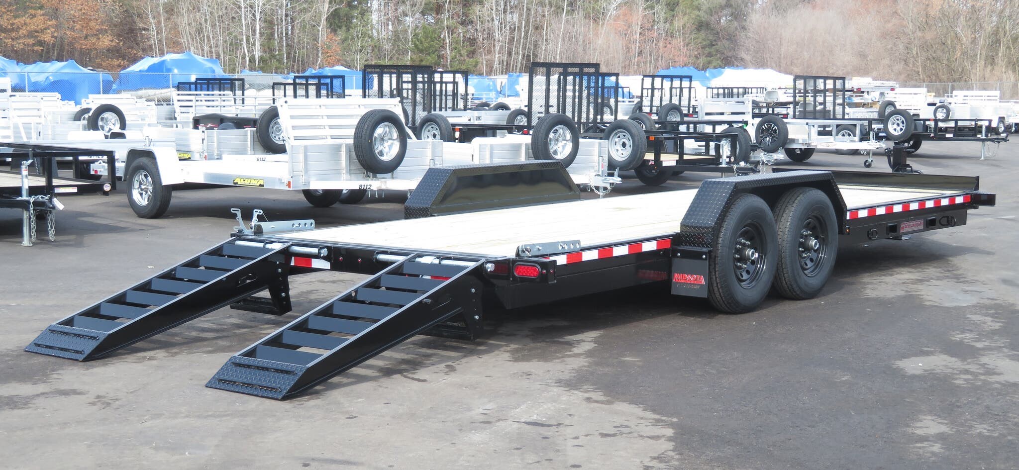 Tilt Deck (Heavy Duty) 2020 Midsota ST22 Skid Loader Trailer Black